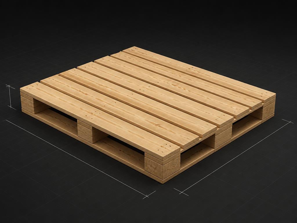 Sonderpalette aus Holz mit Deckbrettern und Klötzen